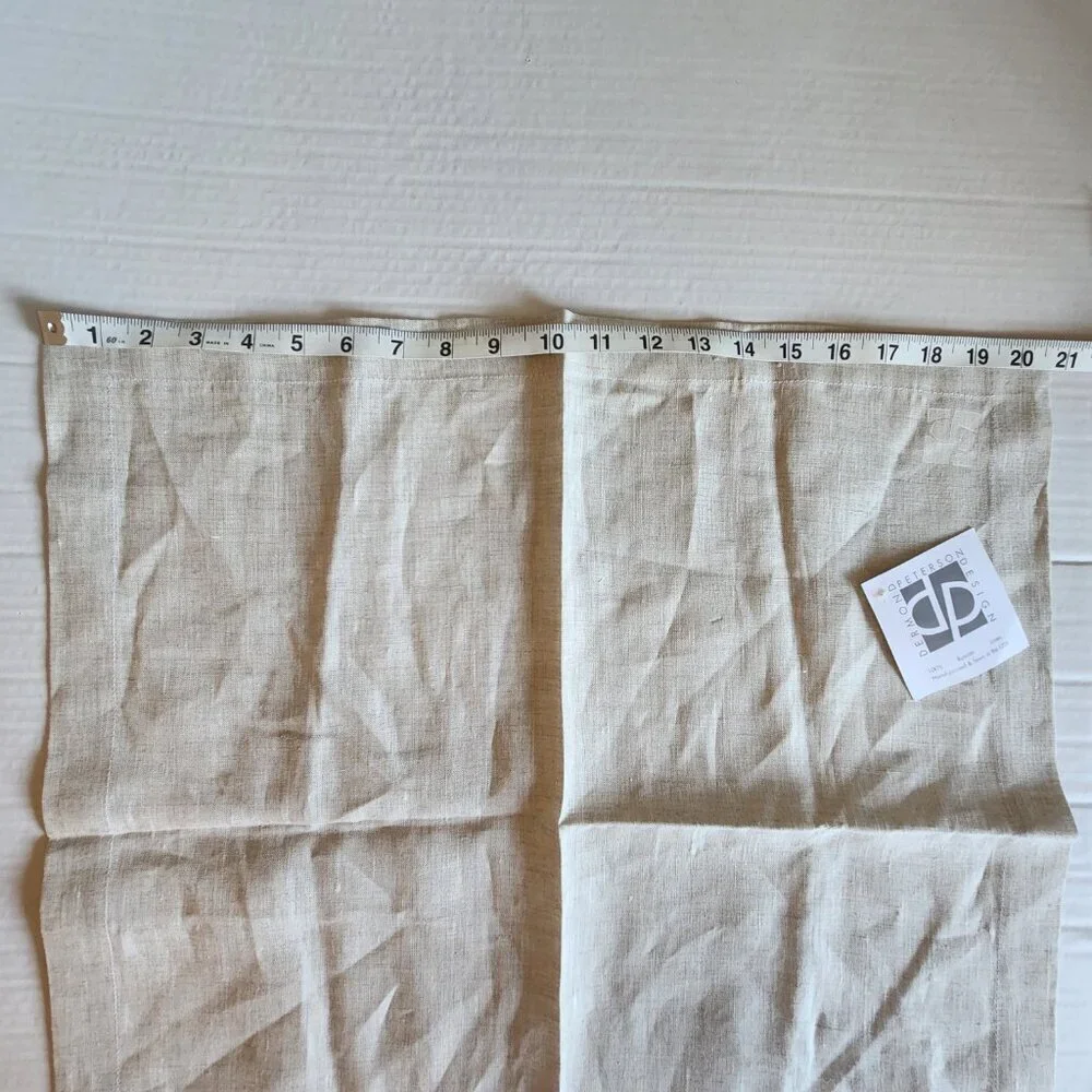 Dermond Peterson Design Russian Linen Hand Printed & Sewn Dinner Table Napkins 5